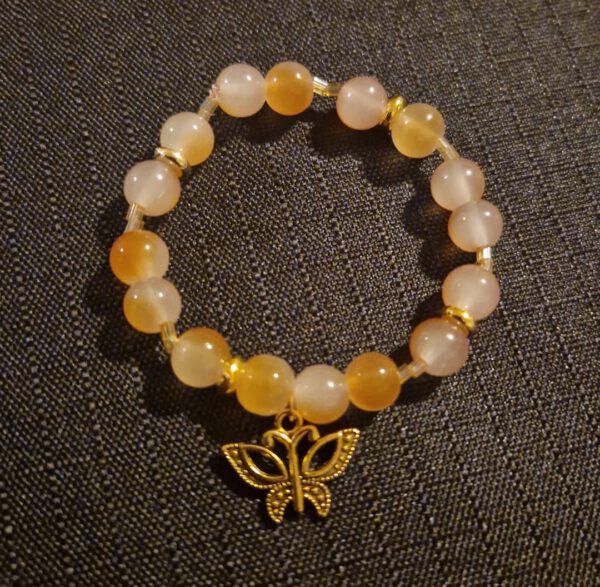 Herfst oranje vlinder armband